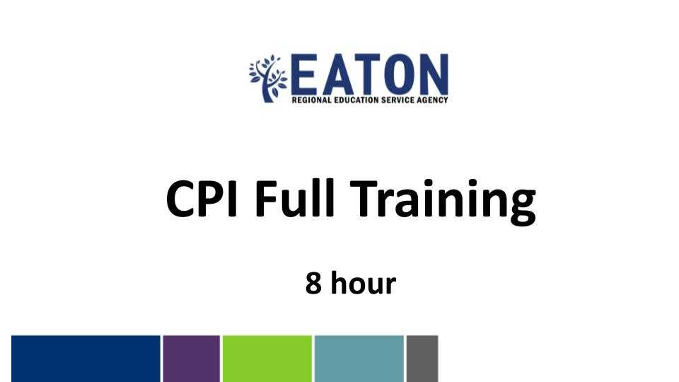 CPI Full Training